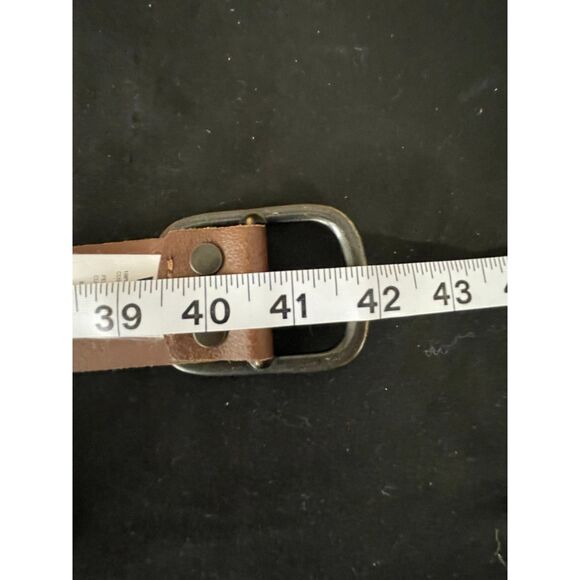 Levi’s Brown Leather Floral Embroidered Belt 36 Genuine Cowhide - Picture 7 of 13